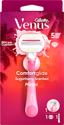 Comfort Miami brijač Sugarberry + 1 zamjenska britvica + držač Gillette Venus