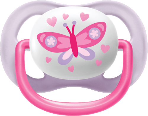Schnuller ultra air happy Silikon, rosa/lila, 0-6 Monate PHILIPS AVENT