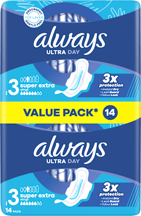 Превръзки Ultra Day с крилца, размер 3 always