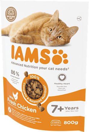 Trockenfutter Katze Huhn, Senior IAMS