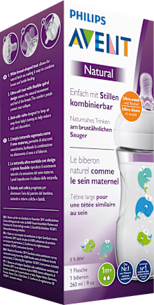 Babyflasche Natural, weiß, ab 1 Monat, 260 ml PHILIPS AVENT