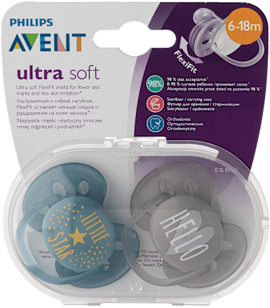Tolažilna duda Ultra Soft, 6-18 m PHILIPS AVENT
