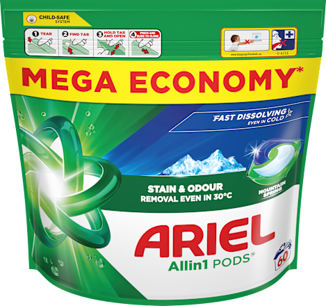 Allin1 PODS® Mountain Spring kapsule za pranje rublja ARIEL