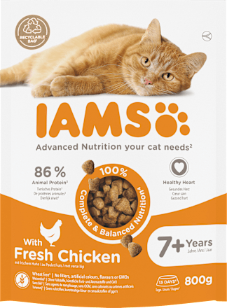 Trockenfutter Katze Huhn, Senior IAMS