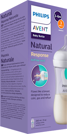 Babyflasche Natural Response AirFreeVentil, ab dem 3. Monat, 260ml PHILIPS AVENT