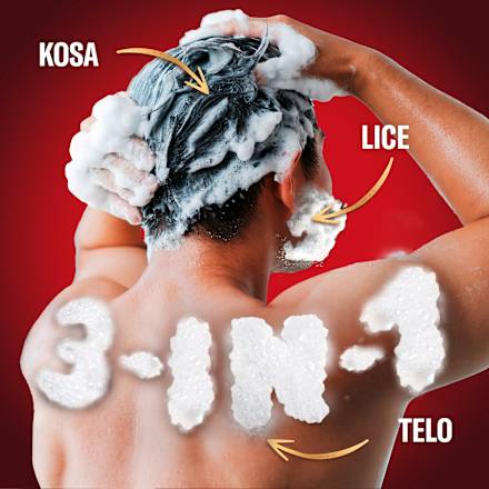 ROCKSTAR 3in1 - gel za tuširanje, šampon za kosu i gel za umivanje lica Old Spice
