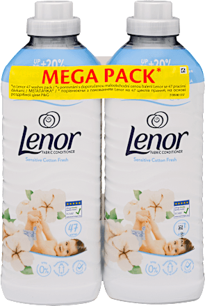 Öblítő duopack Sensitive Cotton Fresh Lenor