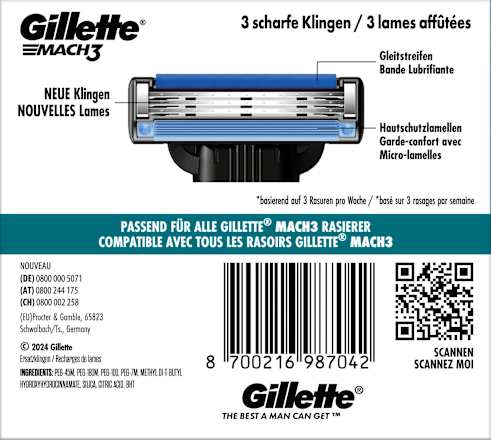 Rasierklingen, Mach3  Gillette