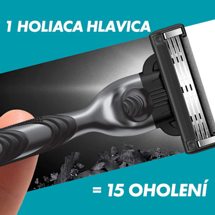 Pánsky holiaci strojček Charcoal + 1 náhradná hlavica Gillette