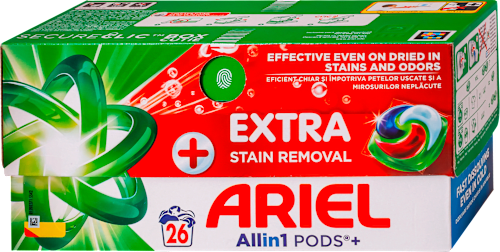 + EXTRA STAIN REMOVAL  Allin1 PODS EXTRA kapsule za pranje veša ARIEL