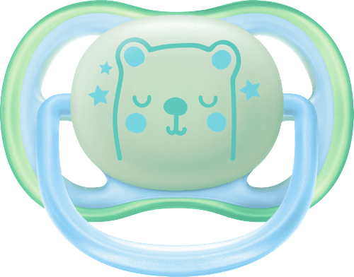 Schnuller ultra air night Silikon, blau/grün, 0-6 Monate PHILIPS AVENT