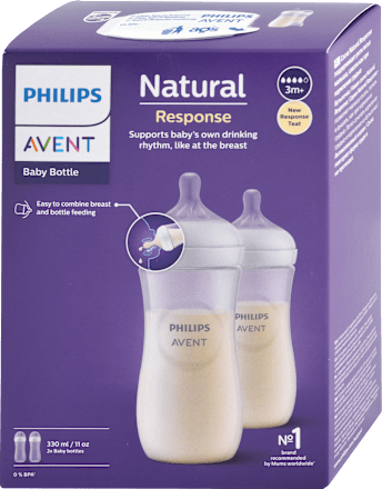 Dojčenská fľaša Natural Response, 330 ml - 3m+ PHILIPS AVENT