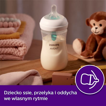 Responsywna Butelka Natural z wentylem Air Free - 260ml  PHILIPS AVENT