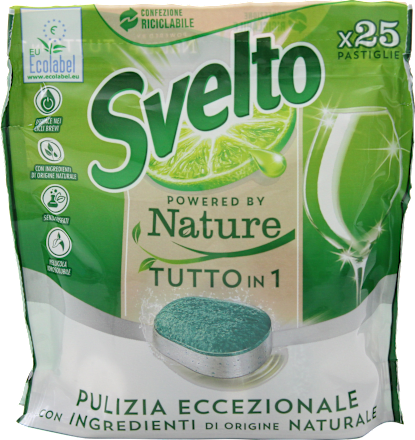 Tabs per lavastoviglie Tutto In 1 Powered By Nature al limone Svelto