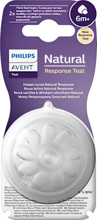 Биберони за шише Natural 6 отвора, 6+м PHILIPS AVENT