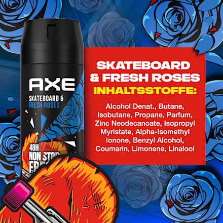 Deospray Skateboard Fresh Rose AXE