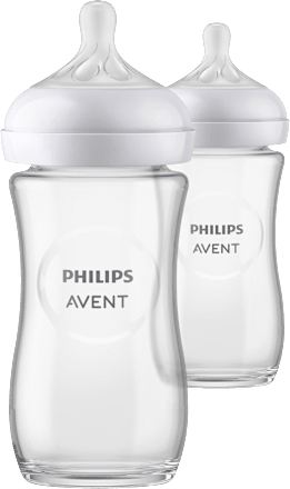 Sklenená dojčenská fľaša Natural Response, 240 ml - 1m+ PHILIPS AVENT