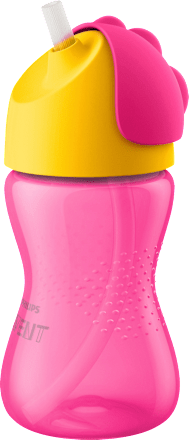Trinkhalmbecher rosa, ab 12. Monat, 300ml PHILIPS AVENT