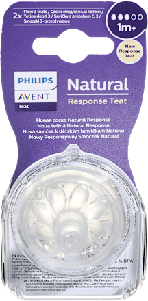 Silikonski cucelj Natural Response Teat, 1m+ PHILIPS AVENT