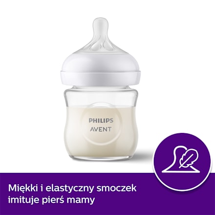 Szklana Responsywna Butelka Natural 120ml  PHILIPS AVENT