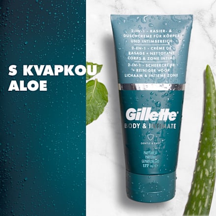 Krém na holenie & čistenie intímnych partií Body & Intimate 2v1 Gillette INTIMATE