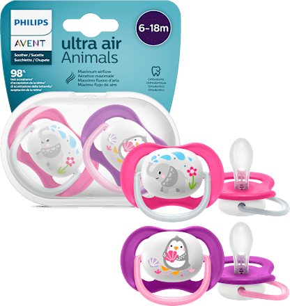 Smoczek uspokajający Ultra Air Collection (6-18m, girl) PHILIPS AVENT