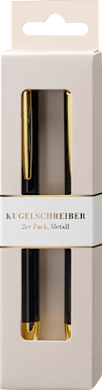 Kugelschreiber-Set aus Metall, schwarz/gold keine Marke
