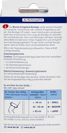 Bandage für das Kniegelenk Gr. S Mivolis