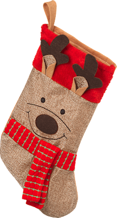 Nikolausstrumpf mit Rentier, Jute Dekorieren & Einrichten