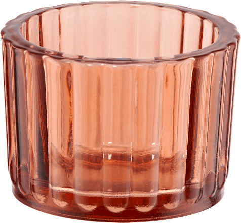 Teelichthalter aus Glas terrakotta Dekorieren & Einrichten