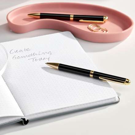 Kugelschreiber-Set aus Metall, schwarz/gold keine Marke