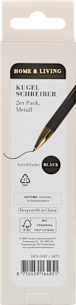 Kugelschreiber-Set aus Metall, schwarz/gold keine Marke