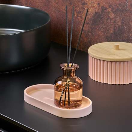 Duftstäbchen Raumduft im Glas, altrosa/Duft: Powder Blush keine Marke