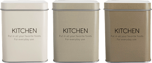 Aufbewahrungsdosen-Set aus Metall quadratisch, 3tlg Dekorieren & Einrichten