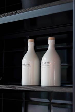 Flaschen-Set aus Dolomite für Essig & Öl (8x20 cm) Dekorieren & Einrichten