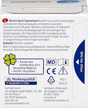 Sportkötés 10m x 3,75 cm Mivolis