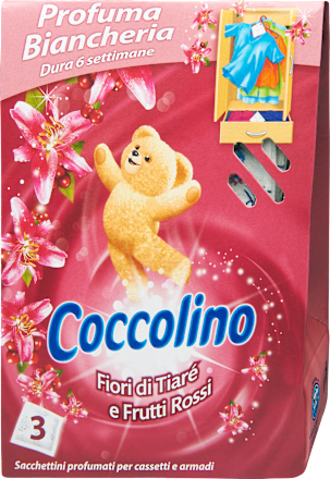Vonné vrecká do šatníka - vôňa kvetov Tiaré a červeného ovocia Coccolino