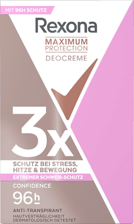 Antitranspirant Deocreme Maximum Protection Confidence Rexona