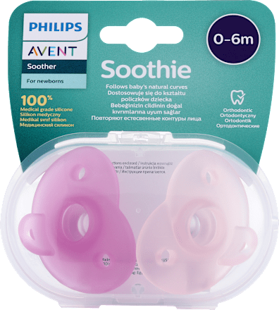 Cumlík Soothie 0-6 m - ružový PHILIPS AVENT
