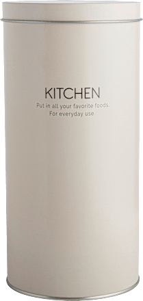 Aufbewahrungsdose aus Metall rund, offwhite (11x22cm), 1St Dekorieren & Einrichten