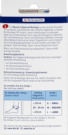 Bandage Fußgelenk Gr. M Mivolis