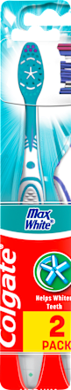 Szczoteczka do zębów Max White, średnia, 2pak Colgate