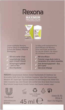 Antitranspirant Deocreme Maximum Protection Stress Control Rexona