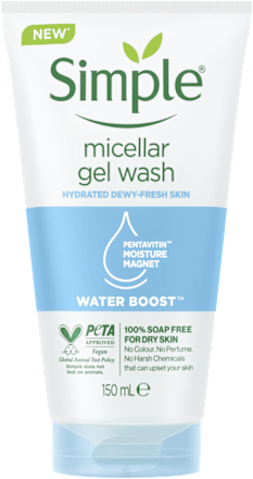 Water Boost micelarni gel za čišćenje lica Simple