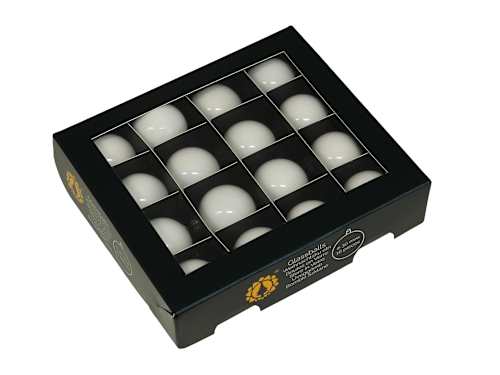 Globuri alb opal din sticlă pentru brad 30mm OTHMAR DECORATIONS