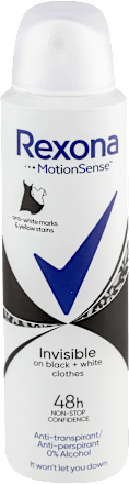 invisible on black+white clothes - dezodorans u spreju Rexona