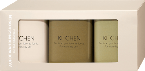 Aufbewahrungsdosen-Set aus Metall quadratisch, 3tlg Dekorieren & Einrichten