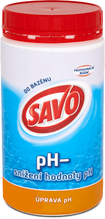 Prípravok na zníženie hodnoty pH- do bazénu SAVO