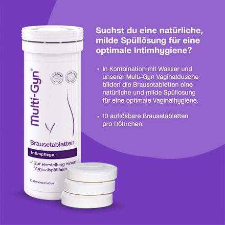 Brausetabletten zur Vaginalspüllösung Multi-Gyn