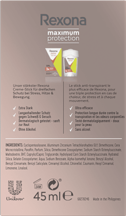 maximum protection deo stick stress control Rexona